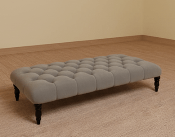 Multi-Functional Light Grey Chesterfield Ottoman for Living Room - ISTOOLS