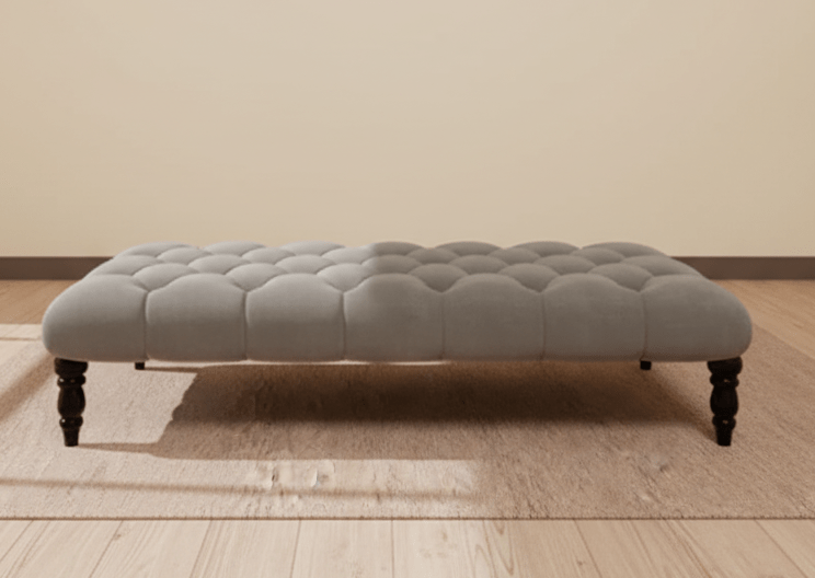 Handmade UK Storage Footstool with Button-Tufted Design - ISTOOLS