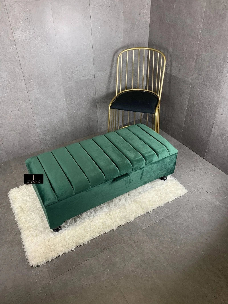 Line panel Storage Box - Pouffe Bench - Footstool - ISTOOLS