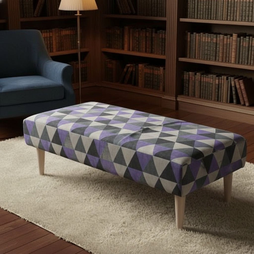 Luxury Blanket Box Hand - Upholstered Abstract Style Storage - ISTOOLS