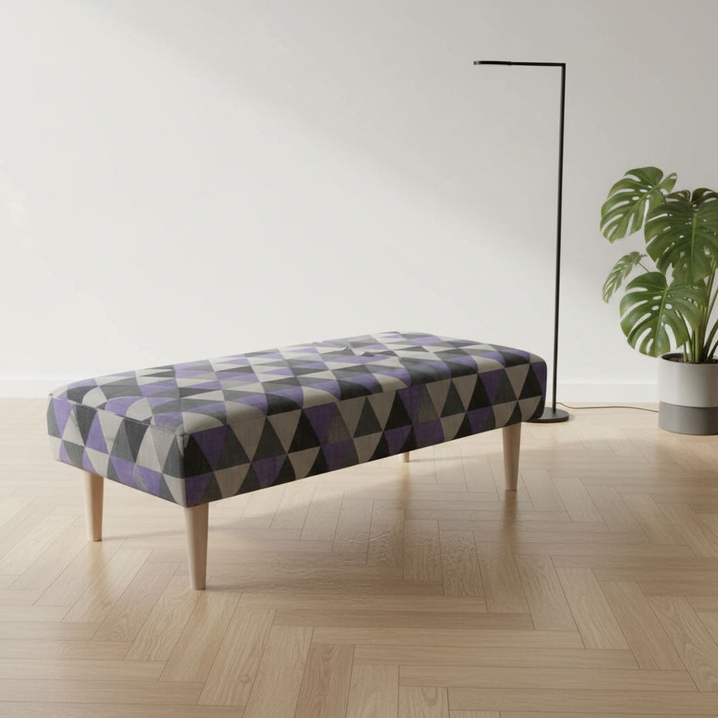 Luxury Blanket Box Hand - Upholstered Abstract Style Storage - ISTOOLS