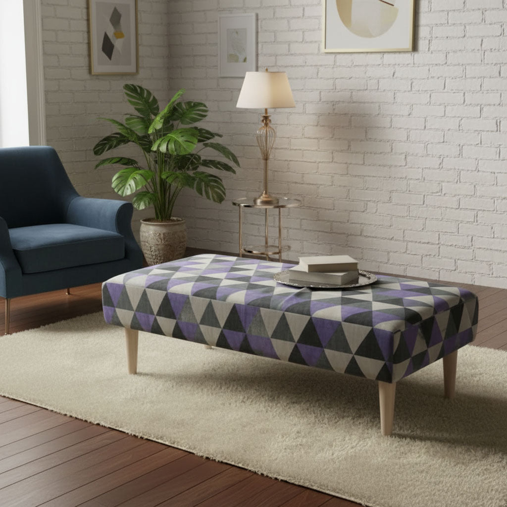 Luxury Blanket Box Hand - Upholstered Abstract Style Storage - ISTOOLS