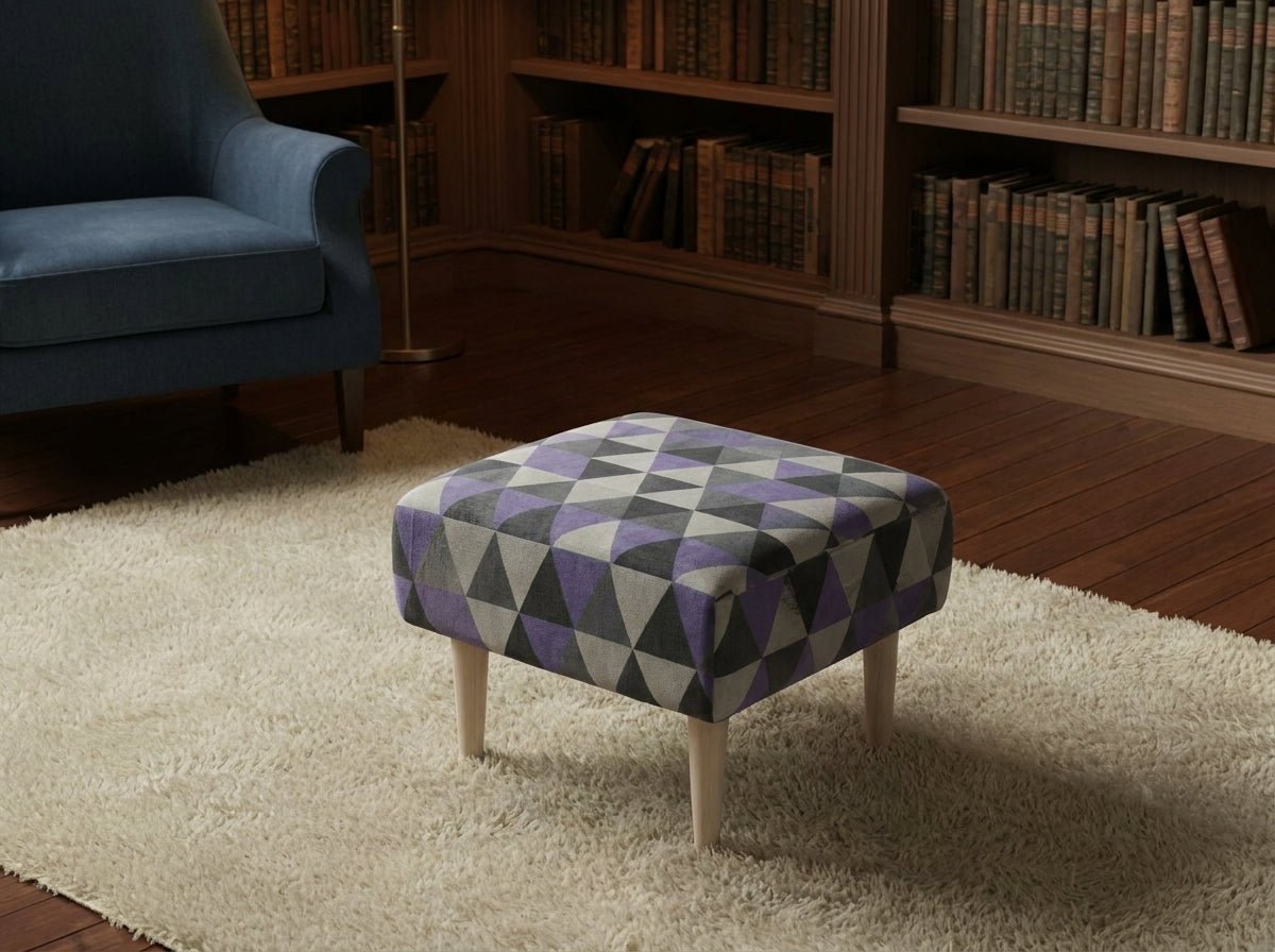 Luxury Blanket Box Hand - Upholstered Abstract Style Storage - ISTOOLS
