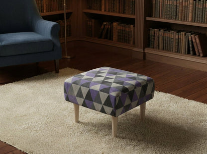 Luxury Blanket Box Hand - Upholstered Abstract Style Storage - ISTOOLS