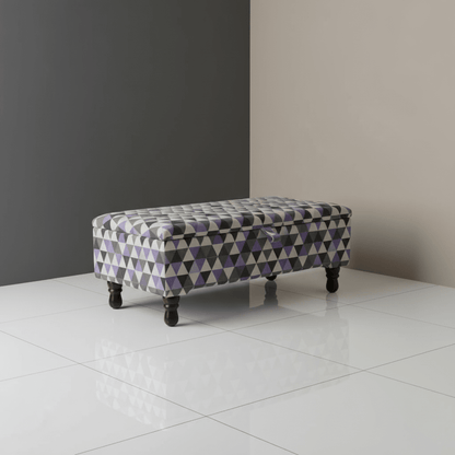 Luxury Blanket Box Hand - Upholstered Abstract Style Storage - ISTOOLS
