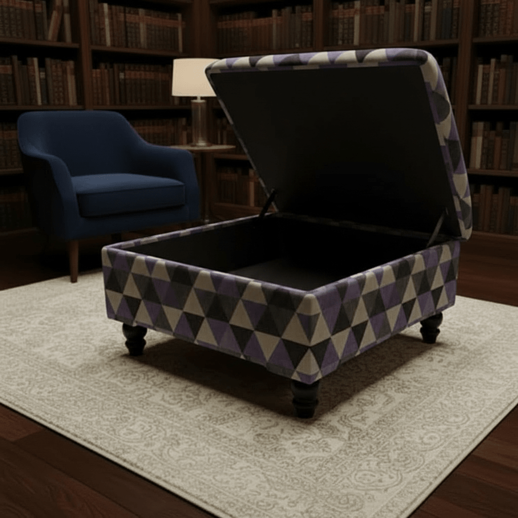 Luxury Blanket Box Hand - Upholstered Plain Solid Storage - ISTOOLS
