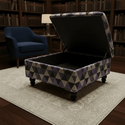 Luxury Blanket Box Hand - Upholstered Plain Solid Storage - ISTOOLS