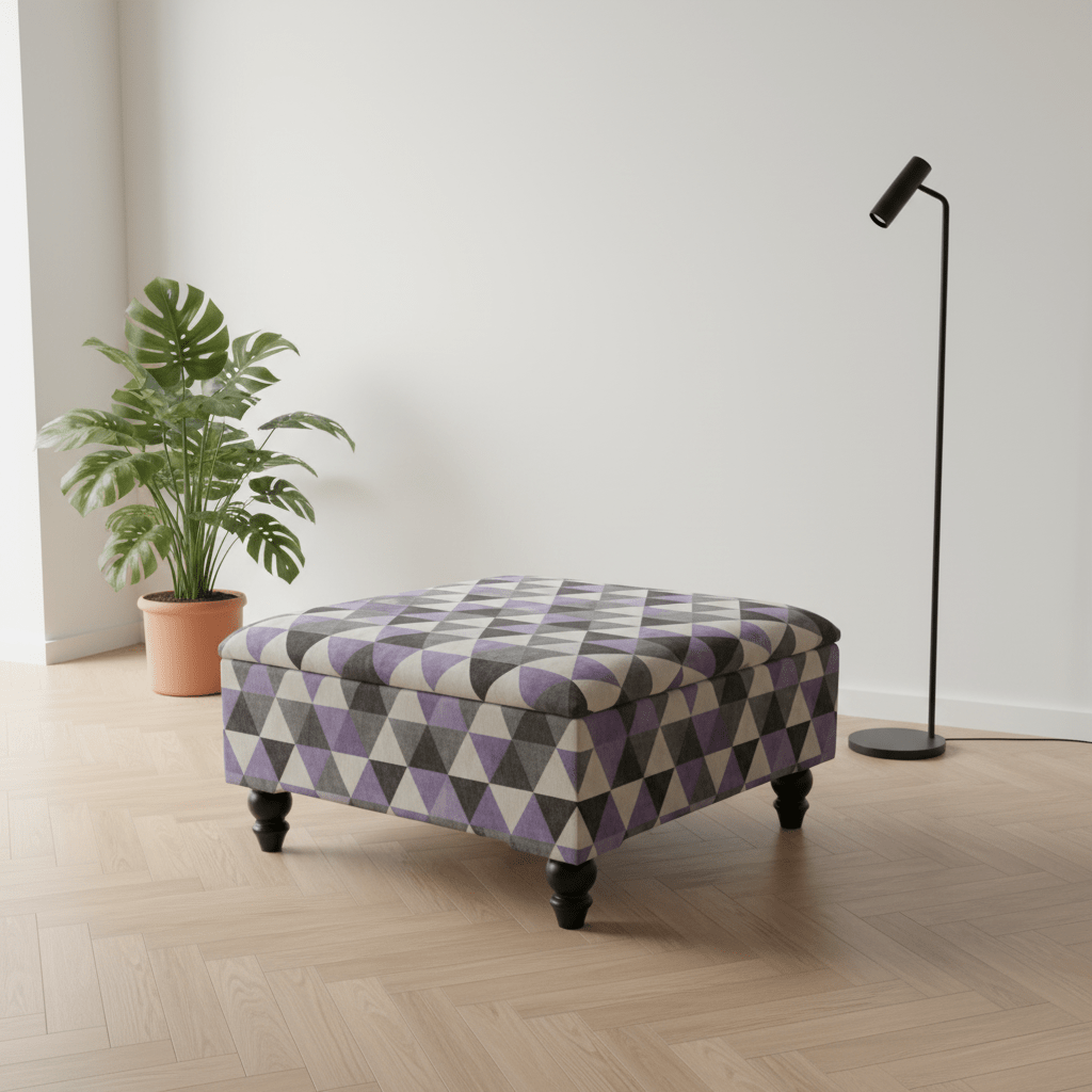 Luxury Blanket Box Hand - Upholstered Plain Solid Storage - ISTOOLS