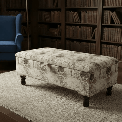Luxury Blanket Box Storage Ottoman Expressive Motif - ISTOOLS