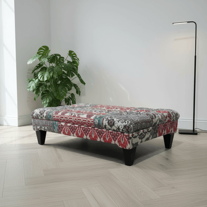 Luxury Designer Pattern Buttoned Ottoman Bench Handcrafted - ISTOOLS