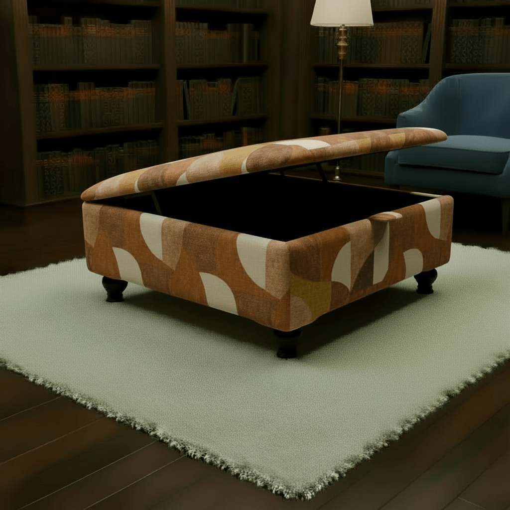 Luxury Dressing Room Island Seat – Vibrant Designer Storage Ottoman & Centrepiece - ISTOOLS