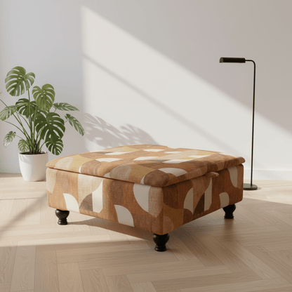 Luxury Dressing Room Island Seat – Vibrant Designer Storage Ottoman & Centrepiece - ISTOOLS