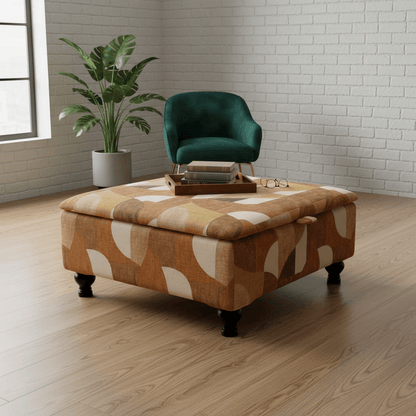 Luxury Dressing Room Island Seat – Vibrant Designer Storage Ottoman & Centrepiece - ISTOOLS