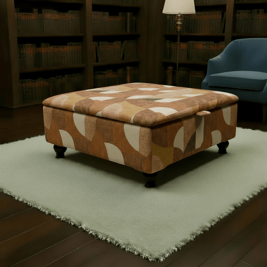 Luxury Dressing Room Island Seat – Vibrant Designer Storage Ottoman & Centrepiece - ISTOOLS