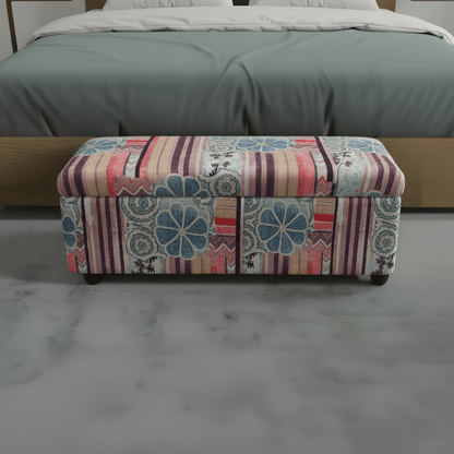 Luxury End of Bed Bench Box Designer Pattern Craftsmanship - ISTOOLS