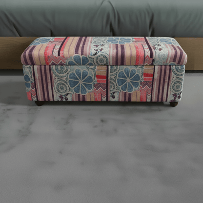Luxury End of Bed Bench Box Designer Pattern Craftsmanship - ISTOOLS