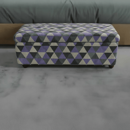 Luxury End of Bed Bench Hand - Upholstered Abstract Style - ISTOOLS