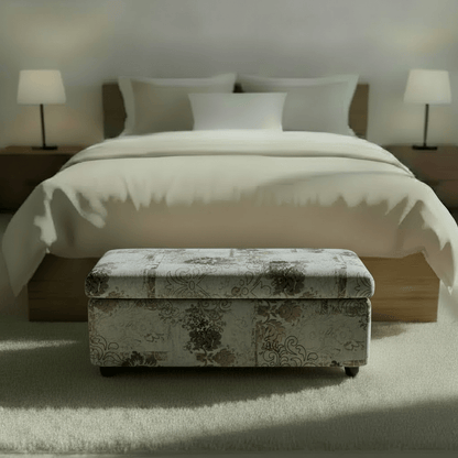 Luxury End of Bed Footstool Box Expressive Motif - ISTOOLS