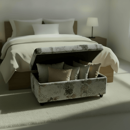Luxury End of Bed Footstool Box Expressive Motif - ISTOOLS