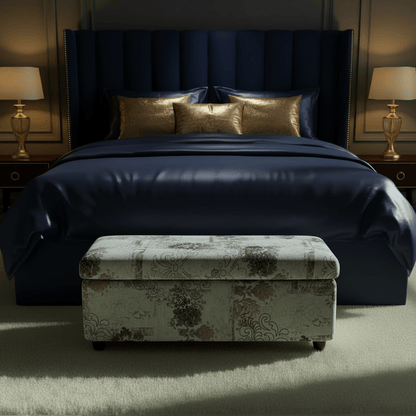 Luxury End of Bed Footstool Box Expressive Motif - ISTOOLS