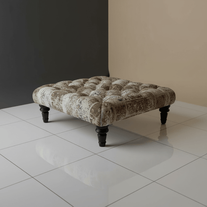 Luxury Hand - Finished Square Buttoned Table Expressive Pattern - ISTOOLS