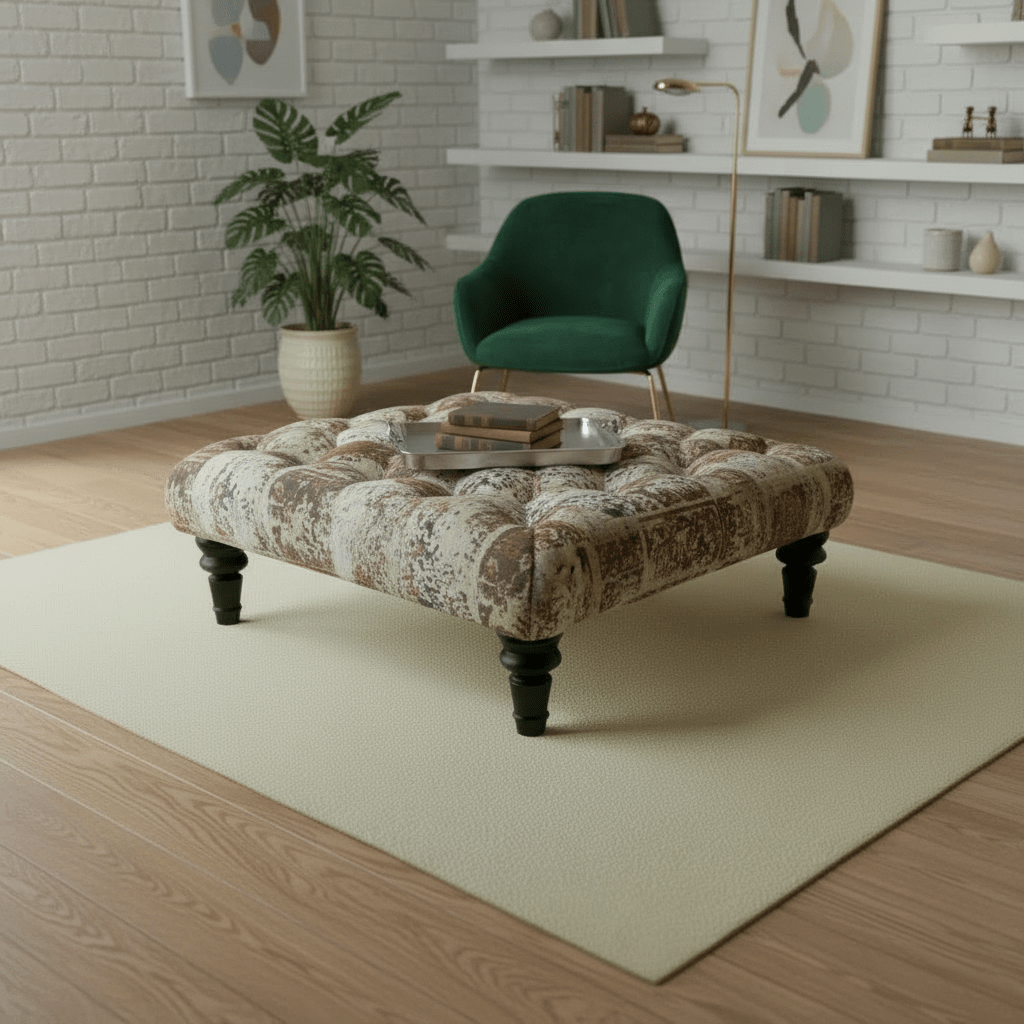 Luxury Hand - Finished Square Buttoned Table Expressive Pattern - ISTOOLS