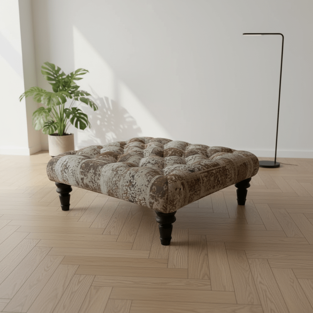 Luxury Hand - Finished Square Buttoned Table Expressive Pattern - ISTOOLS