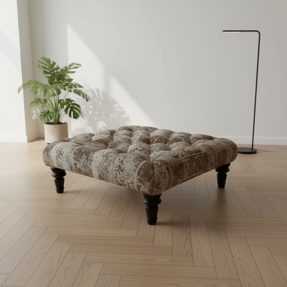 Luxury Hand - Finished Square Buttoned Table Expressive Pattern - ISTOOLS