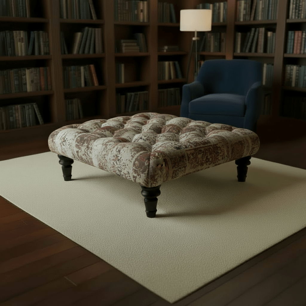 Luxury Hand - Finished Square Buttoned Table Expressive Pattern - ISTOOLS