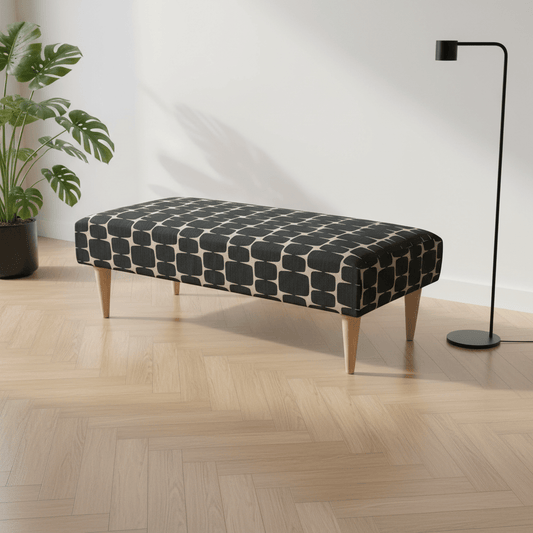 Luxury Hand - stitched Detail Seating Ottoman Bench – Multi - Functional Coffee Table - ISTOOLS