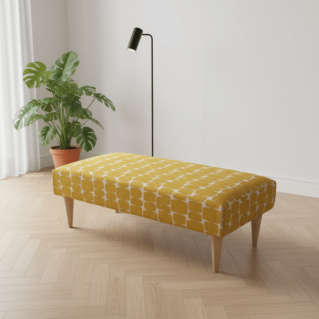 Luxury Hand - stitched Detail Seating Ottoman Bench – Multi - Functional Coffee Table - ISTOOLS