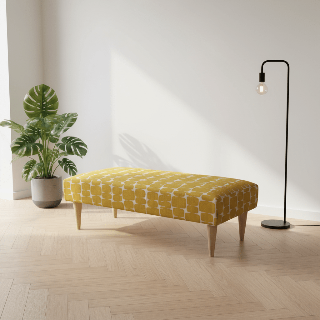 Luxury Hand - stitched Detail Seating Ottoman Bench – Multi - Functional Coffee Table - ISTOOLS