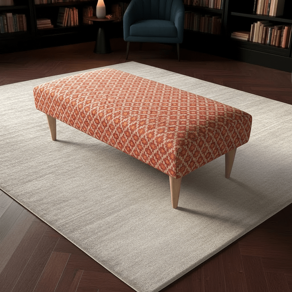 Luxury Hand - stitched Detail Seating Ottoman Bench – Multi - Functional Coffee Table - ISTOOLS