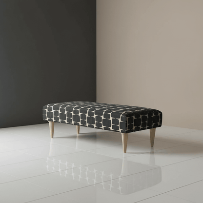Luxury Hand - stitched Detail Seating Ottoman Bench – Multi - Functional Coffee Table - ISTOOLS