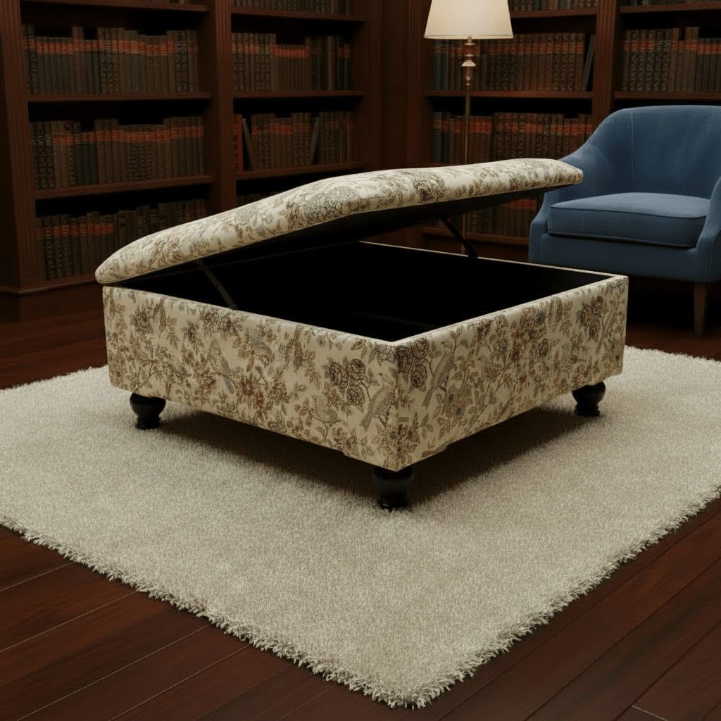 Luxury Large Footstool Ottoman with Hidden Storage - ISTOOLS