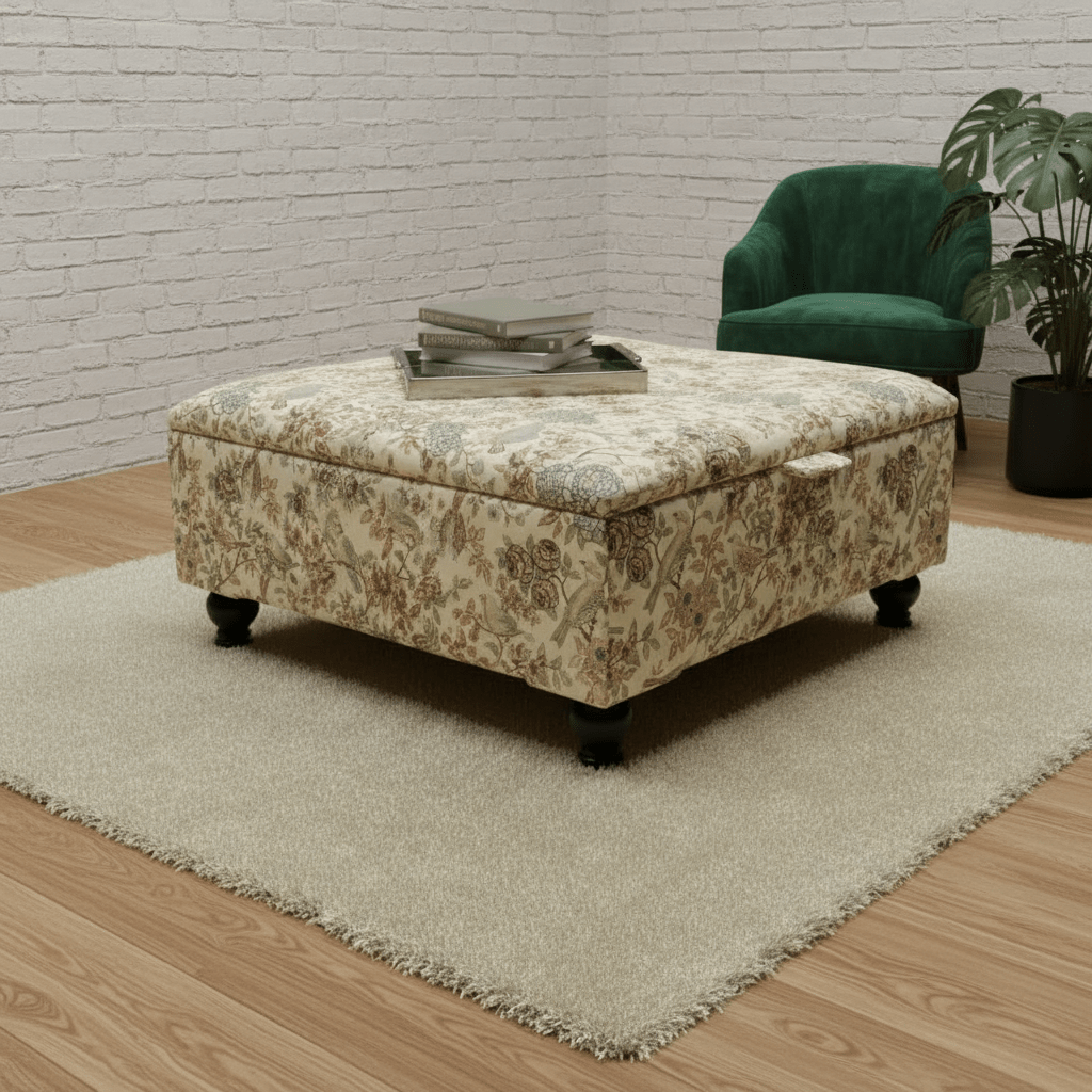 Luxury Large Footstool Ottoman with Hidden Storage - ISTOOLS