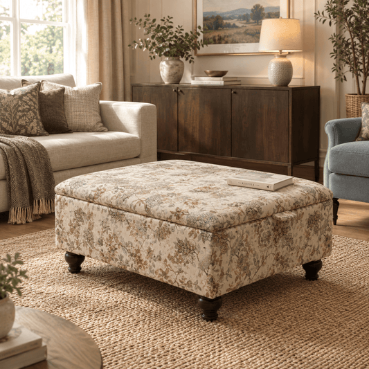 Luxury Large Footstool Ottoman with Hidden Storage - ISTOOLS