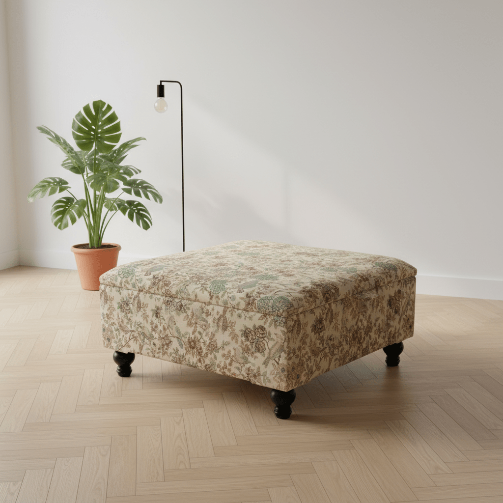Luxury Large Footstool Ottoman with Hidden Storage - ISTOOLS