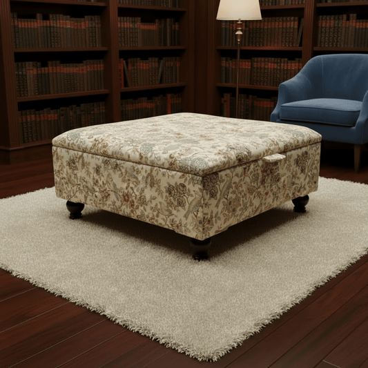 Luxury Large Footstool Ottoman with Hidden Storage - ISTOOLS