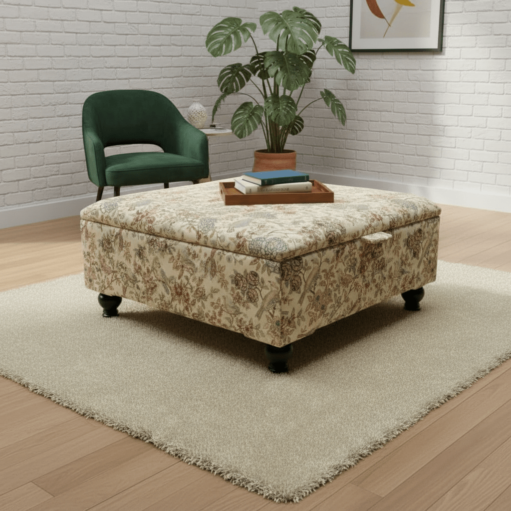 Luxury Large Footstool Ottoman with Hidden Storage - ISTOOLS