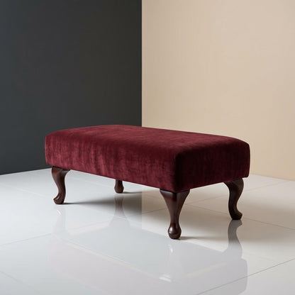 LUXURY MADE TO MEASURE FOOTSTOOL CUSTOM UPHOLSTERED OTTOMAN BENCH BESPOKE PLAIN FABRIC COFFEE TABLE SEAT NON STORAGE POUFFE - ISTOOLS