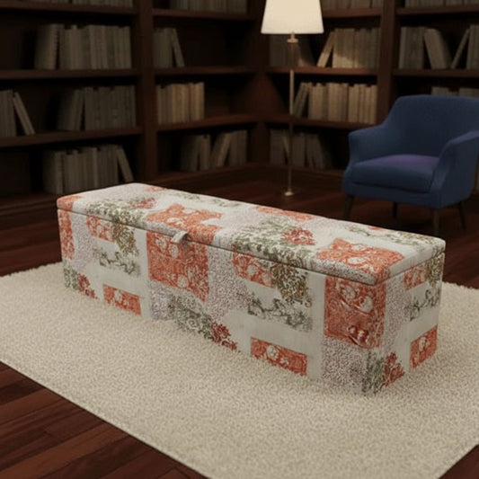 Luxury Multi - Room Seating Bench Hidden Storage Abstract Art - ISTOOLS