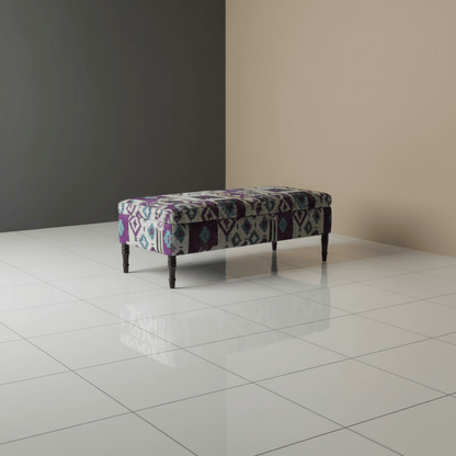 Luxury Multi - Toned Lounge Table Ottoman Premium Fabric - ISTOOLS
