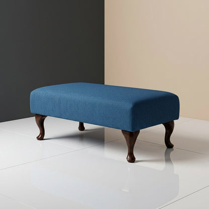 LUXURY PLAIN FABRIC FOOTSTOOL BESPOKE UPHOLSTERED OTTOMAN BENCH CUSTOM LIVING ROOM LOUNGE SEAT NON STORAGE COFFEE TABLE POUFFE - ISTOOLS