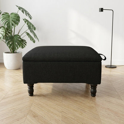 LUXURY PLAIN FABRIC STORAGE FOOTSTOOL HANDCRAFTED UK - ISTOOLS