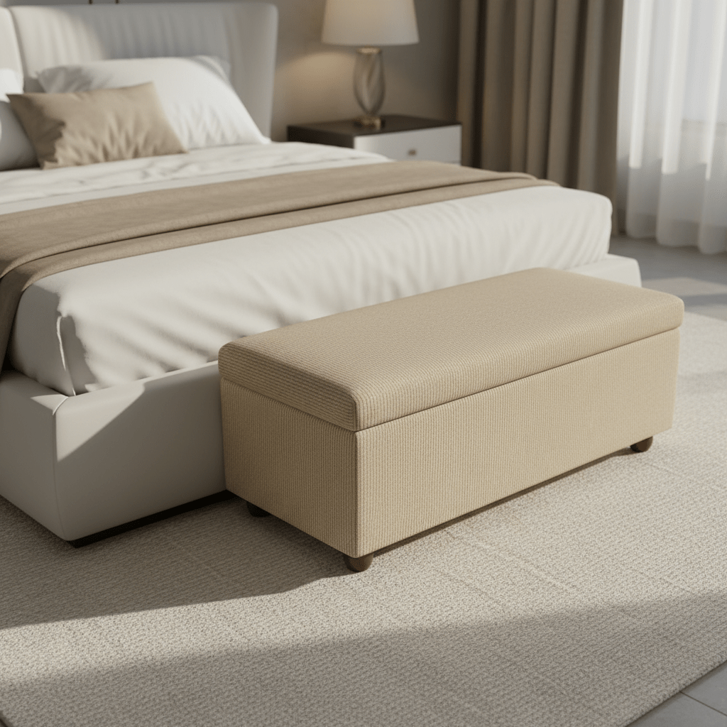 Luxury Rectangular Blanket Box Hidden Storage Designer Aesthetic - ISTOOLS