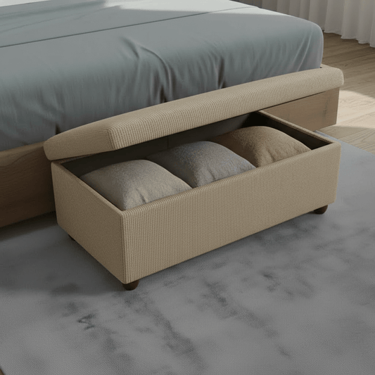 Luxury Rectangular Blanket Box Hidden Storage Designer Aesthetic - ISTOOLS