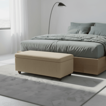 Luxury Rectangular Blanket Box Hidden Storage Designer Aesthetic - ISTOOLS