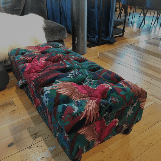 Luxury Rectangular Footstool with Hidden Storage bec - ISTOOLS