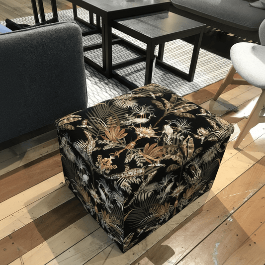 Luxury Small Pouffe Box Tufted Design UK Made bec - ISTOOLS